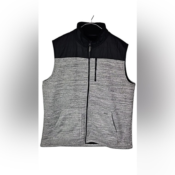 ASCEND MEN’S FLEECE LINED ZIP UP VEST JACKET POCKETS SIZE LARGE - Picture 1 of 9